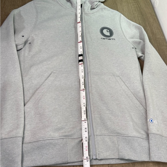 Carhartt Force Long Sleeve Sweatshirt Women’s Medium 8-10 Slightly Fitted Gray - Picture 13 of 14